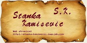 Stanka Kamišević vizit kartica